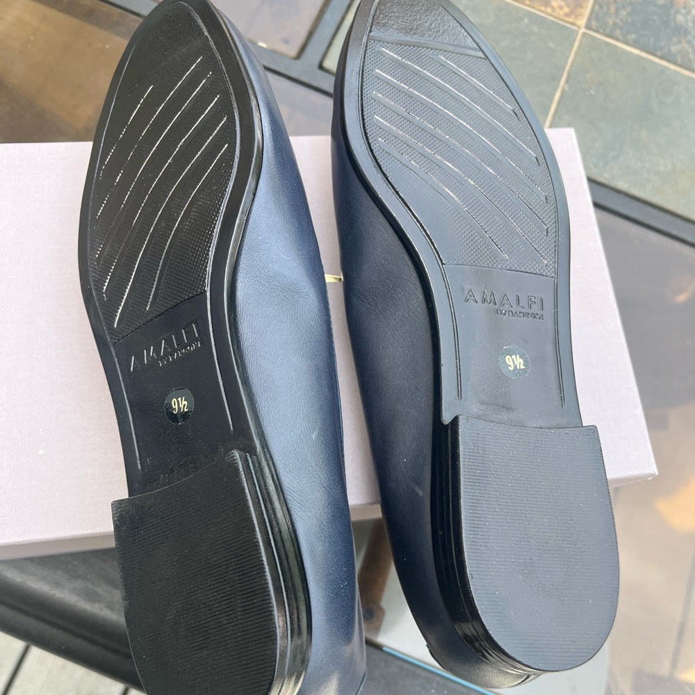 AMALFI by Rangoni Firenze Leather loafer style shoe. Italy. 9.5M. Deep Blue - Picture 9 of 10